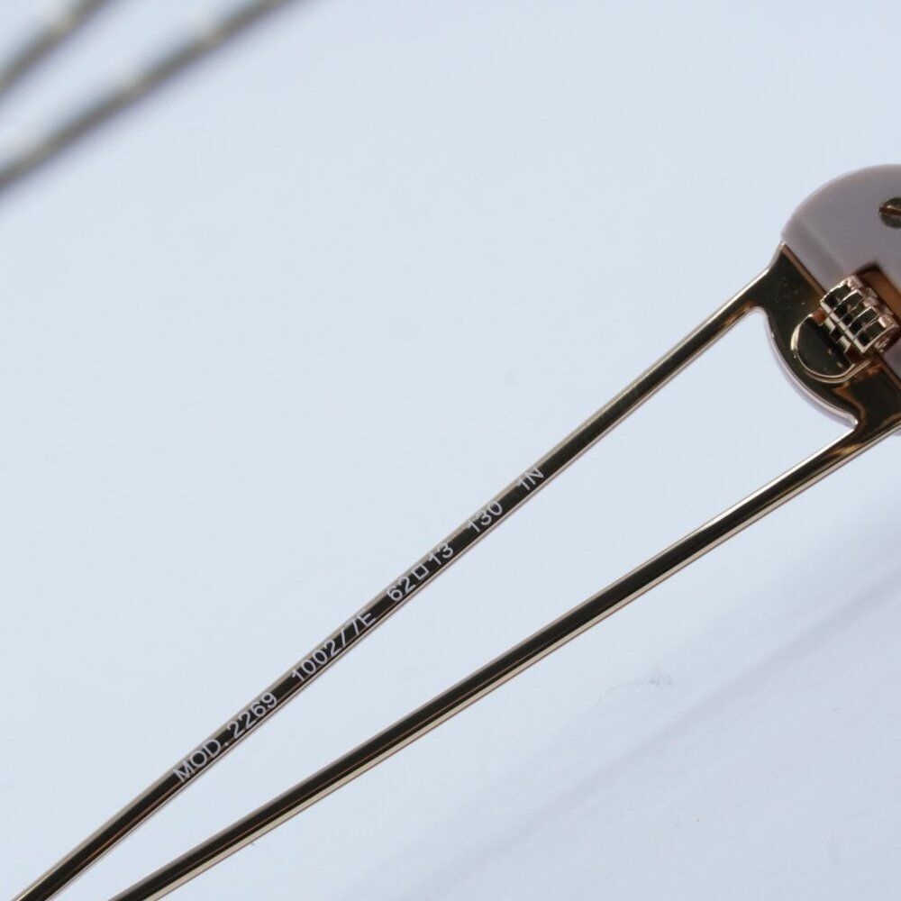 Versace VE2269 10027E Sunglasses Gold Geometric Frame, Pink Mirror Lenses - Picture 12 of 14